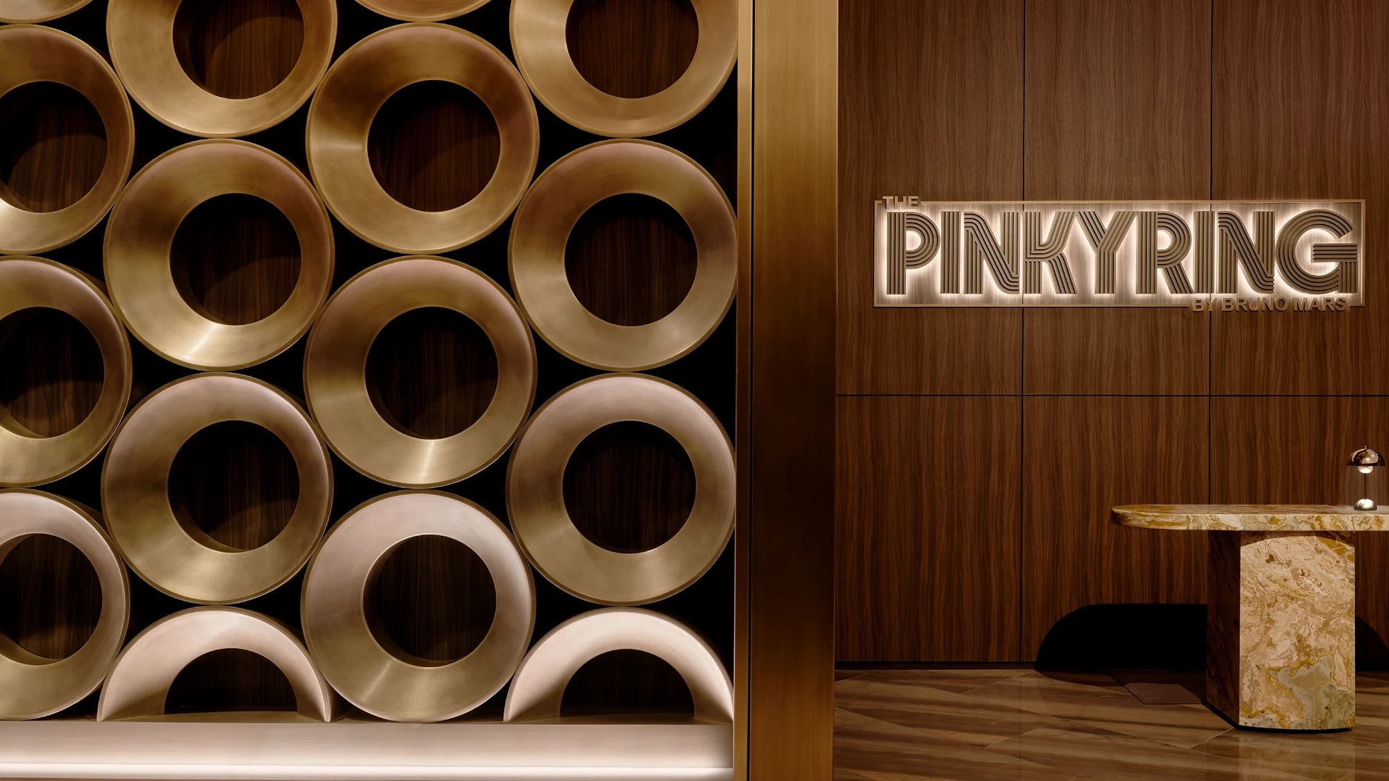 The entrance to the Pink Ring at the Bellagio hotel in Las Vegas